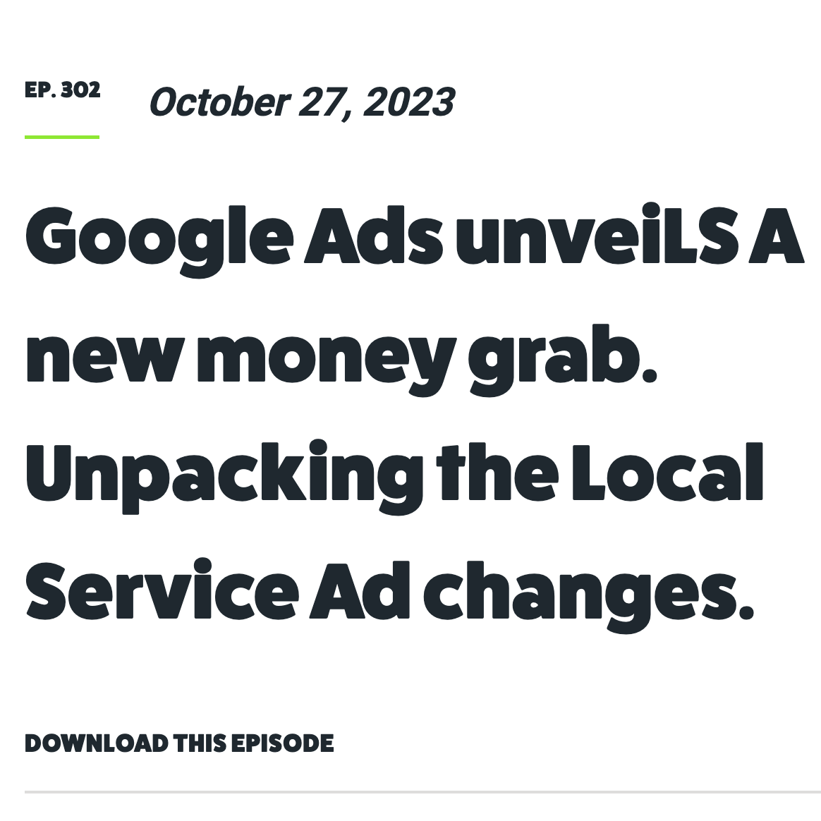 ADSQUIRE - New article screenshot Google Ads unveiLS A new money grab.