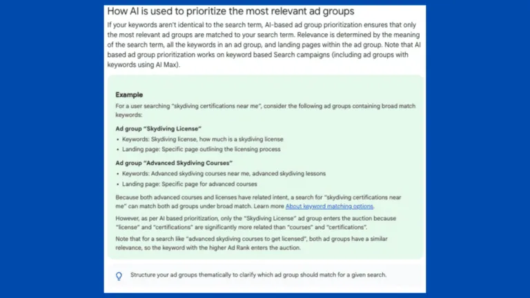 Illustration of AI-driven ad group matching