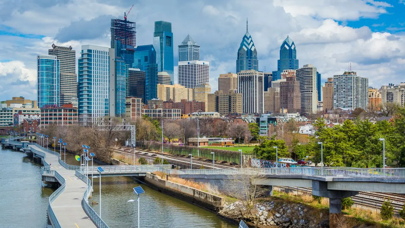 The Philadelphia skyline, where ADSQUIRE is headquartered